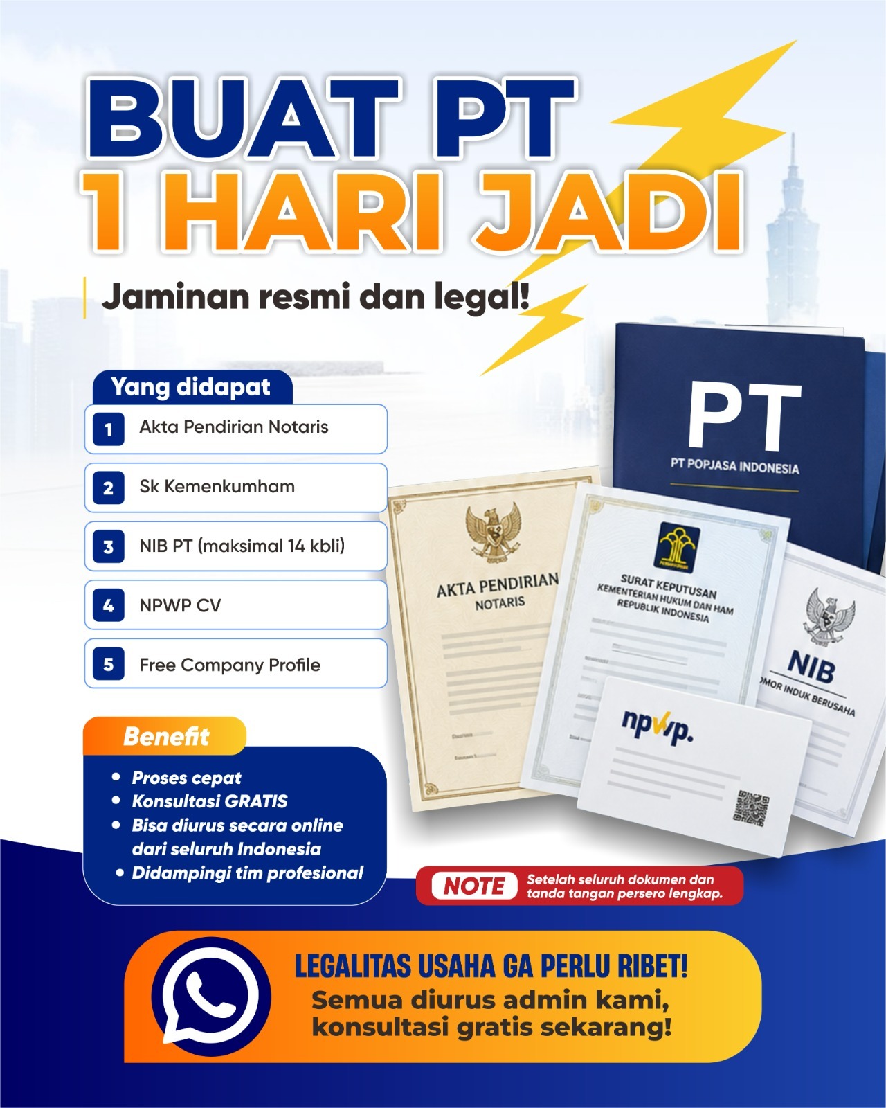 Syarat pendirian PT 2026